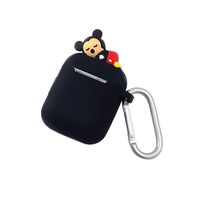 Airpods Case Keychain,MeiQing Cartoon Animal Key Pendant AirPod Charging Protective Case Cover for Airpods Earphones Accessories Great Gift (01)