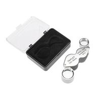 uxcell Magnifying Glass, 10X 20X Dual Loupe Jewelry Magnifier Lens,Pocket Folding Magnifying Glass Jewelers Eye Loup Gauge,for Antiques, Coins, Rocks,Hobbies, Stamps, Photos,Watches