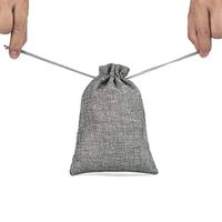 Burlap Gift Bags with Drawstring 6.7 x 4.7 for Wedding Party Favors Craft Jute Sacks Project Christmas Presents Jewelry Pouches Pack of 24 (Gray)