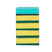 Miao jie Scrub Sponge-Scouring pad-Sponge pad-Cleaning Sponge -for General Kitchenware-(4 + 1 Counts) (1 Pack (5C))