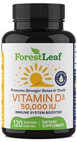 Vitamin D3 50,000 IU Weekly Supplement - 120 Vegetable Capsules - Helps Boost and Strengthen Bones, Teeth, Immune System and Muscle Function - by ForestLeaf