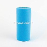 Turquoise Matt TULLE Roll Spool 6inchx25yd (6"x22.86m) Tutu Fabric Supplier Wedding Decorations Gift Party Bow 20D