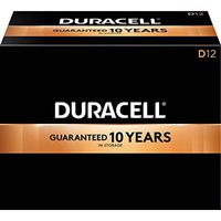 Duracell Coppertop Alkaline D Batteries, Box of 12