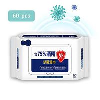 Large Size Alcohol Disinfectant Wipes Portable Wet Tissue Mobile Phone Skin Toys Cleaning Travel Family Daily Protection 60 Sheets/Pack
