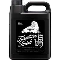 WALRUS OIL - Furniture Finish, Polymerizing Safflower Oil and Hemp Seed Oil - for Hardwood Tables, Chairs, and More. 100% Vegan, 32oz Jug