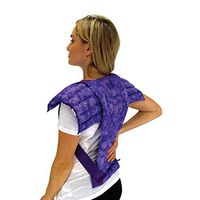 Nature Creation- Set of Upper Body Wrap Heating Pad + Spine & Back Herbal Pack - Natural Hot & Cold Therapy (Purple Flowers)
