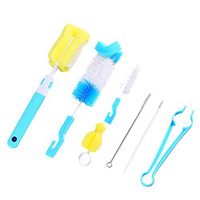 Forart 6 in 1 Bottle Brush Cleaner Kit, Cleaning Brush Set for Cups Sports Bottle Baby Bottle Nipple Straws Brush Cleaner Tool