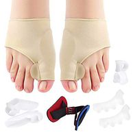 Bunion Corrector and Bunion Relief Protector Sleeves Kit, Hammer Toe Straightener Straps Big Toe Separator Bunion Sleeve Socks for Hallux Valgus Pain Relief, Bunion Splint for Women and Men - 9Pcs