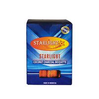 Starlight Charcoal 25mm 100% Natural Coconut Shell Charcoal 1 Kilo (Kg) 72 Piece Flats. (1)