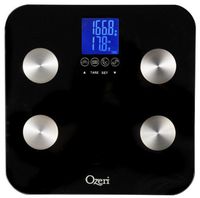 Ozeri Touch 440 lbs Total Body Bath Scale – Measures Weight, Fat, Muscle, Bone & Hydration with Auto Recognition and Infant Tare Technology
