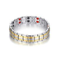 MeiShang Titanium Magnetic Therapy Bracelets for Men Women Pain Relief for Arthritis (Women)
