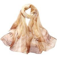 Theoylos Scarfs for Women Lightweight Print Floral Pattern Scarf Shawl Unisex Fashion Scarves Sunscreen Shawls Khaki
