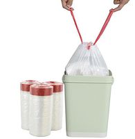 Pekky 4 Gallon Clear Drawstring Trash Bags, 120 Counts