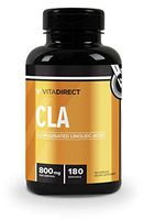 VitaDirect Premium CLA Safflower Oil Supplement 1000mg Softgels, 180 Servings (Conjugated Linoleic Acid)