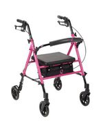 Drive Medical Breast Cancer Awareness Adjustable Height Rollator, Pink
