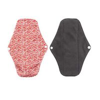 Milisten Reusable Sanitary Pads 5Pcs Menstrual Pads Bamboo Charcoal Cloth Washable Sanitary Towels for Women Female Ladies Random Color 25x18cm