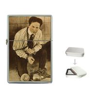 New Product HARRY HOUDINI BALL AND CHAIN ESCAPE Flip Top Cigarette Lighter + free Case Box
