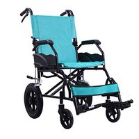 Chunse Attendant-Propelled Wheelchair, Aluminium Wheelchair Lightweight and Foldable Frame for Elderly Handicapped