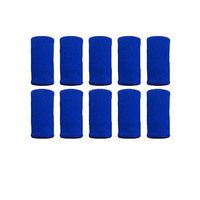 10 Pcs Basketball Fingers Compression Sleeves Volleyball Thumb Braces Support Elastic Finger Protector for Arthritis Blue