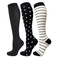 1/3/6/7 Pairs Compression Socks for Women&Men (20-30mmHg) -Best for Running, Travel,Cycling,Pregnant,Nurse, Edema (Large / X-Large, Multicoloured 31)