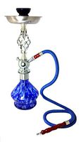 Zebra Smoke Series 18" Fire-1hose for Smoking Hookah Shisha complete with Bowl and Tongs (Blue)