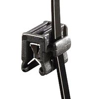 HellermannTyton 156-00017 Cable Tie and Edge Clip, 50 lb, 6.0" Long, EC21, Panel Thickness .04"-.12", PA66HS, Black