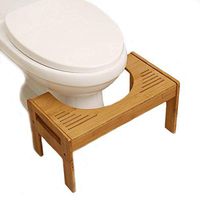 OLDWANG Adjustable Bamboo Squatting Toilet Stool Portable Bathroom Squatting Urinal Squatty Potty The Original Toilet Stool Adjustable Height 18-24cm for Kids Toddlers Adults and EldersWood Color