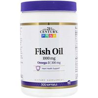 21st Century, Fish Oil, Omega3, 1000 mg, 300 Softgels