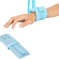 Ibnotuiy 2Pcs Medical Restraints Patient Hospital Bed Quick-Release Limb Holders for Hands Or Feet Universal Constraints Control (Light Blue)