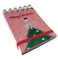 Lady Jayne Kitty Cat Wire O Spiral Pocket Bungee Notepad ~ Meowy Christmas 63541