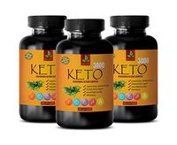 Weight Loss Pills and Energy - Keto 3000 - EXOGENOUS Ketone Complex - Keto Vitamin Supplement for Men - 3 Bottles 180 Capsules