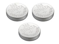 Renata Watch Battery Swiss Made Renata 386 or SR43SW Or AG12 1.5V (3 Batteries, 386 or SR 43 SW)