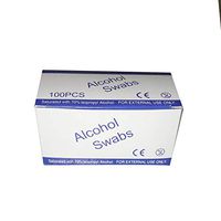 75% Alcohol Disinfectant Cotton Slices, Sterile Alcohol Prep Pads Gauze Pads Individually Wrapped Swap Pad Wet Wipe for Outdoor Skin Cleaning Care, 6x3 cm, 100 Pcs