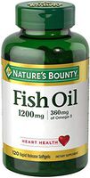 Nature's Bounty Fish Oil, 1200 mg Omega-3, 120 Rapid Release Softgels, Dietary Supplement for Supporting Cardiovascular Health(1)