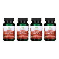 Swanson Super Dha 500 from Food-Grade Calamari 500 mg 30 Sgels 4 Pack