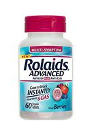 Rolaids Advanced Multi-Symptom Antacid Plus Anti-Gas Tablets Mixed Berries - 60 ct, Pack of 2