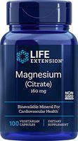 Life Extension Magnesium (Citrate) 160 mg, 100 Vegetarian Capsules