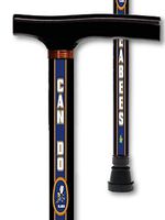 Walking Cane T Handle Derby Aluminum Adjustable US Navy Sea Bees Veteran Military Men or Women