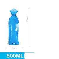 Hot water bag-pvc, Explosion-proof anti-hot, Long texture, Warm cervical spine, Warm in winter500ml-blue-C