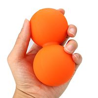 EZYoutdoor Silicone Elastic Peanut Yoga Massage Ball Roller Double Lacrosse Ball Myofascial Trigger Point Release Massage Ball Exercise Yoga Ball Random Color