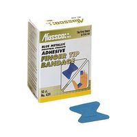 Afassco 1439 Blue Metallic Fingertip Bandage - 50 / BX