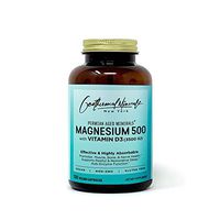 Magnesium 500 with Vitamin D3 (3500 IU) and B7, 100% Natural Daily Supplements for Men and Women, Made with Magnesium Citrate and Magnesium Oxide, 120 Gluten-Free, Non- GMO – Geothermal Minerals