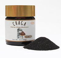 HIBEE Siberian Chaga Mushroom Powder_Highly Concentrated Freeze-Drying Chaga Mushroom Powder (2oz)