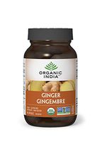 ORGANIC INDIA Ginger Supplement, Digestive Support, Cardiovascular Functioning, Anti-Nausea Remedy, and Overall Immunity Boost, 90 Veg Capsules