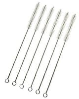 Straw Cleaner Brushes, Larger size, nylon bristles w/stainless steel handle - 6 Piece Value Pack - 3/8"(10mm) round head x 8"(200mm) long - Koem