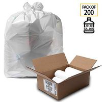 20-30 Gallon Trash Bags (Pack of 200) Linear Low Density Bright White Garbage Bags by Aluf Plastics - Great for Home, Kitchen, Bathroom, Hospitality, Healthcare, Office, and More