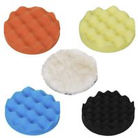 HIFROM 4"/100mm Polishing Buffing Sponge Pads Set Soft Woolen Pad for Car Sanding Polisher Buffer Wash Cleaning Kit (5pcs)