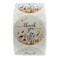 LoveinDIY Thank You Stickers, 1 inches, 500Pcs Roll Stickers for Wedding Birthday Party Favors - Envelope Label for Business Boutique Bags & Merchandise Bags