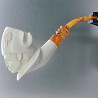 Meerschaum Napoleon Bonaparte The Conqueror Tobacco Pipe 1/2 Bend by Paykoc M99042