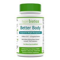Hyperbiotics Better Body with White Kidney Bean Extract & Orafti P95 Prebiotics—60 Tablets | Weight Management Support